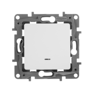 Legrand ETIKA  Выкл с подсв винт 10А БЕЛ