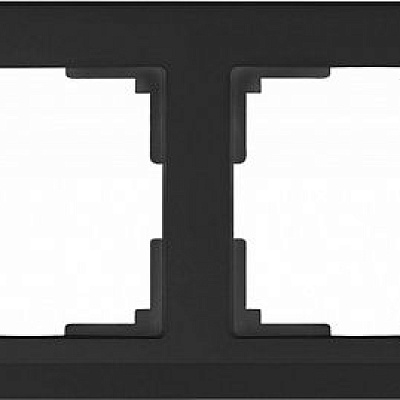 Werkel WL04-Frame-02-black / Рамка на 2 поста (черная) Серия Stark