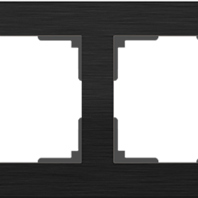 Werkel WL11-Frame-04 / Рамка на 4 поста (черный алюминий) Серия Aluminium