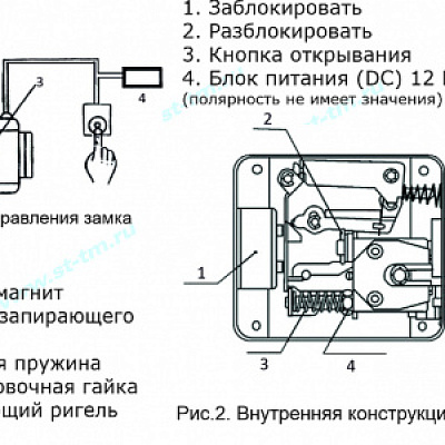 Замок электромеханический ST-EL-01